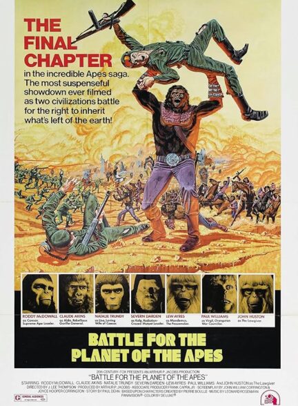 دانلود فیلم نبرد برای سیاره میمون ها | 1973 Battle for the Planet of the Apes