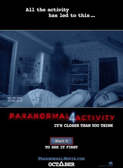 دانلود فیلم فعالیت ماوراء الطبیعه 4 | Paranormal Activity 4